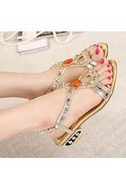 Women's Shoes Leatherette Low Heel Open Toe Sandals Outdoor / Office & Career / Dress / Casual