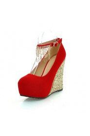 Women's Wedge Heel Wedges Pumps/Heels with Rhinestone Shoes(More Colors)