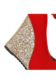 Women's Wedge Heel Wedges Pumps/Heels with Rhinestone Shoes(More Colors)