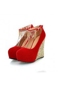 Women's Wedge Heel Wedges Pumps/Heels with Rhinestone Shoes(More Colors)