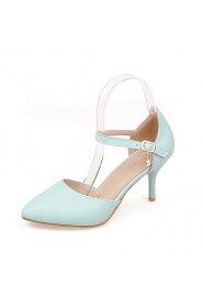 Women's Shoes Stiletto Heel Pointed Toe Heels Dress Black / Blue / Green / White / Beige