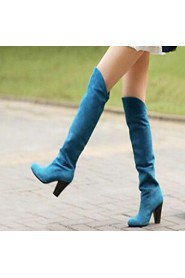 Women's Shoes Slouch Chunky Heel Over Knee High Boots More Colors available