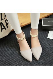 Women's Shoes Fleece Flat Heel Pointed Toe Flats Office & Career / Party & Evening / Dress / Casual Black /