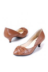 Women's Shoes Pointed Toe Kitten Heel Pumps with Bowknot Shoes More Colors available