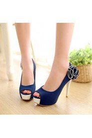 Women's Shoes Fleece Stiletto Heel Peep Toe Pumps Dress Shoes More Colors Available