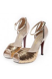 Women's Wedding Shoes Heels/Peep Toe/Platform Heels Wedding/Office & Career/Dress/Party & Evening Black/Red/Silver/Gold