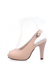 Women's Shoes Patent Leather Stiletto Heel Peep Toe Sandals Dress More Colors available