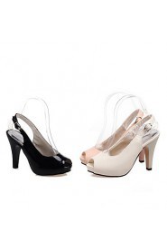 Women's Shoes Patent Leather Stiletto Heel Peep Toe Sandals Dress More Colors available