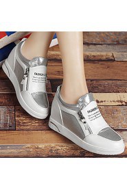 Women's Shoes Synthetic Wedge Heel Wedges / Creepers / Comfort Heels Office & Career / Dress / Casual Black / White