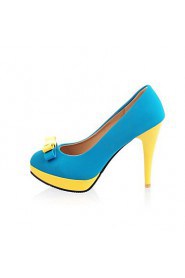 Women's Shoes Round Toe Stiletto Heel Pumps Shoes with Bowknot More Colors available