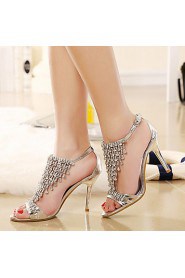 Women's Shoes Stiletto Heel Heels Sandals Casual Silver/Gold