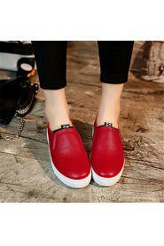 Women's Shoes Leatherette Platform Creepers Athletic Shoes Outdoor / Work & Duty / Athletic / Casual Black / Red