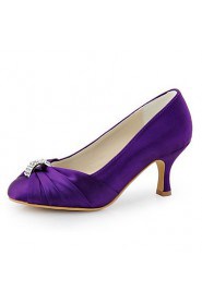 Women's Wedding Shoes Heels / Round Toe Heels Wedding / Party & Evening / Dress Purple / Ivory / White