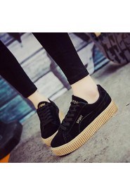 Women's Shoes Students Faux Platform Comfort / Round Toe Board Fashion Sneakers Outdoor / Casual