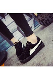 Women's Shoes Students Faux Platform Comfort / Round Toe Board Fashion Sneakers Outdoor / Casual