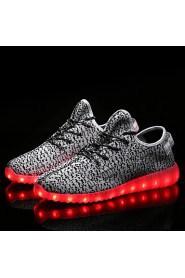 Women's LED Shoes USB charging Synthetic Fashion Sneakers Athletic/Casual Black/Green/Red/Gray