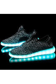 Women's LED Shoes USB charging Synthetic Fashion Sneakers Athletic/Casual Black/Green/Red/Gray