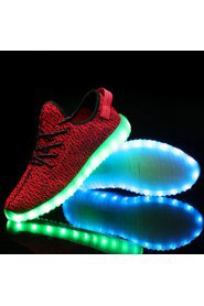 Women's LED Shoes USB charging Synthetic Fashion Sneakers Athletic/Casual Black/Green/Red/Gray