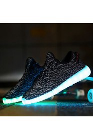 Women's LED Shoes USB charging Synthetic Fashion Sneakers Athletic/Casual Black/Green/Red/Gray