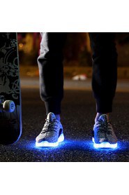 Women's LED Shoes USB charging Synthetic Fashion Sneakers Athletic/Casual Black/Green/Red/Gray