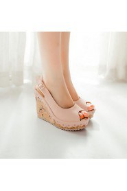 Women's Shoes Heel Wedges / Heels / Peep Toe / Platform Sandals Outdoor / Dress / Casual Blue / Pink / White