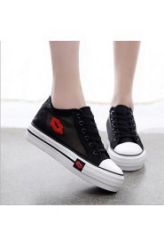 Women's Shoes Lip Canvas / Tulle Platform / Comfort / Round Toe Fashion Sneakers Outdoor / Athletic / Casual