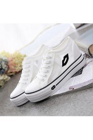 Women's Shoes Lip Canvas / Tulle Platform / Comfort / Round Toe Fashion Sneakers Outdoor / Athletic / Casual