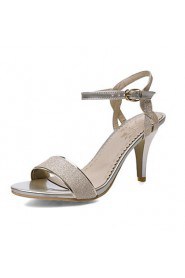 Women's Shoes Kitten Heel D'Orsay & Two-Piece/Open Toe Sandals Office & Career/Dress Silver/Gold