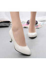 Women's Shoes Leatherette Chunky Heel Heels/Platform/Closed Toe Pumps/Heels Party & Evening/Dress/Casual