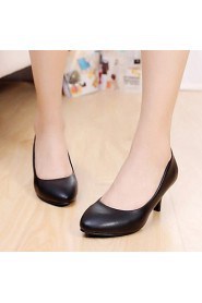 Women's Shoes Leatherette Chunky Heel Heels/Platform/Closed Toe Pumps/Heels Party & Evening/Dress/Casual