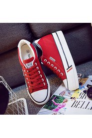 Women's Shoes Canvas Increased Within Flange Leisure Platform Comfort / Round Toe Fashion Sneakers Outdoor / Athletic