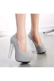 Women's Shoes Leatherette Stiletto Heel Heels Heels Wedding / Party & Evening Pink / Silver