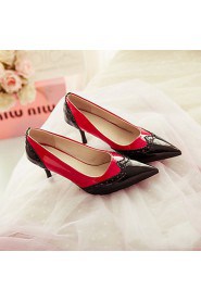 Women's Shoes Stiletto Heel/Pointed Toe/Cap-Toe Heels Party & Evening/Dress Black/Red/White