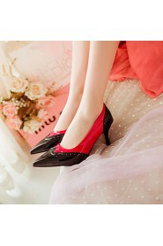 Women's Shoes Stiletto Heel/Pointed Toe/Cap-Toe Heels Party & Evening/Dress Black/Red/White