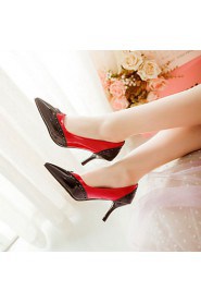 Women's Shoes Stiletto Heel/Pointed Toe/Cap-Toe Heels Party & Evening/Dress Black/Red/White