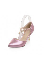 Women's Shoes Stiletto Heel/D'Orsay & Two-Piece/Pointed Toe Heels Party & Evening/Dress Pink/Silver/Gold