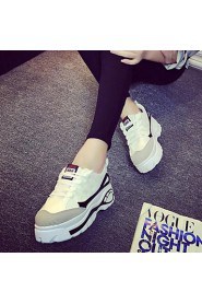 Women's Shoes Color Blocking Flange Increased Within Platform Comfort Fashion Sneakers Outdoor / Casual