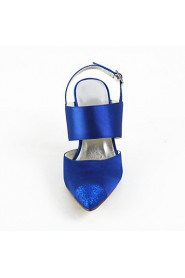 Women's Wedding Shoes Peep Toe Sandals Wedding Black/Blue/Pink/Purple/Red/Ivory/White/Silver/Gold/Champagne