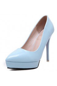 Women's Shoes Patent Leather Stiletto Heel Heels Heels Dress / Casual Black / Blue