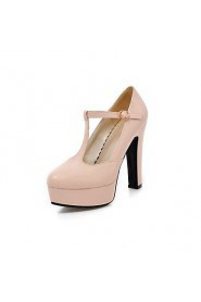 Women's Shoes Pointed Toe Chunky Heel Pumps with Buckle Shoes More Colors available