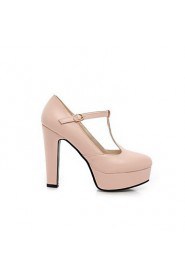 Women's Shoes Pointed Toe Chunky Heel Pumps with Buckle Shoes More Colors available