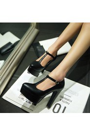 Women's Shoes Pointed Toe Chunky Heel Pumps with Buckle Shoes More Colors available