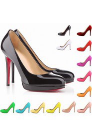 Women's Shoes Leatherette Stiletto Heel Heels / Platform / Round Toe Heels Party & Evening / Blue / Yellow / Green