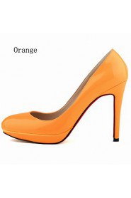 Women's Shoes Leatherette Stiletto Heel Heels / Platform / Round Toe Heels Party & Evening / Blue / Yellow / Green