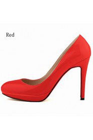 Women's Shoes Leatherette Stiletto Heel Heels / Platform / Round Toe Heels Party & Evening / Blue / Yellow / Green