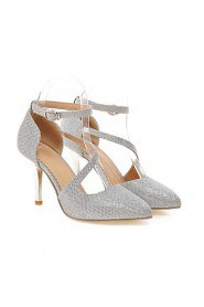 Women's Shoes Stiletto Heel Heels / Pointed Toe Heels Wedding / Dress Silver / Gold