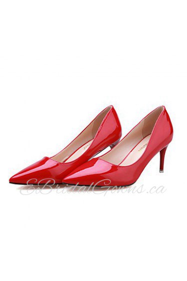 Women's Shoes Stiletto Heel Heels / Pointed Toe / Closed Toe Heels Dress Black / Pink / Red / White / Silver