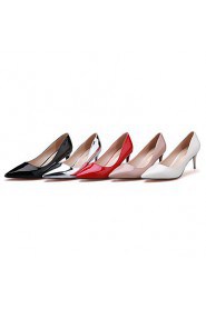 Women's Shoes Stiletto Heel Heels / Pointed Toe / Closed Toe Heels Dress Black / Pink / Red / White / Silver