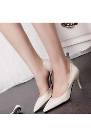 Women's Shoes Leatherette Stiletto Heel Heels / Pointed Toe Heels Wedding / Office & Career / CasualBlack / Pink /