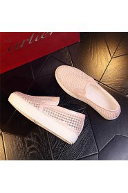 Women's Shoes Platform Platform / Comfort Loafers Outdoor / Dress / Casual Black / Pink / White